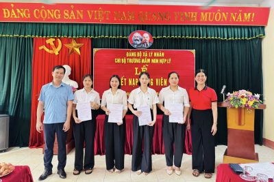 Lễ Kết nạp Đảng viên – Trường Mầm non Hợp Lý