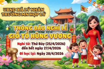 THÔNG BÁO LỊCH NGHỈ LỄ GIỖ TỔ HÙNG VƯƠNG