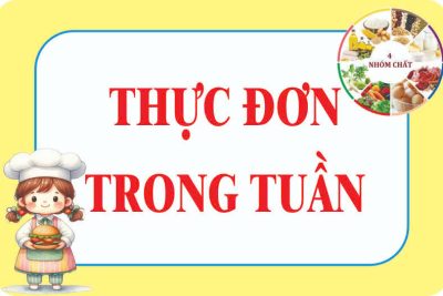 Bảng thực đơn tuần 2 + 4 tháng 5 năm học 2025-2026